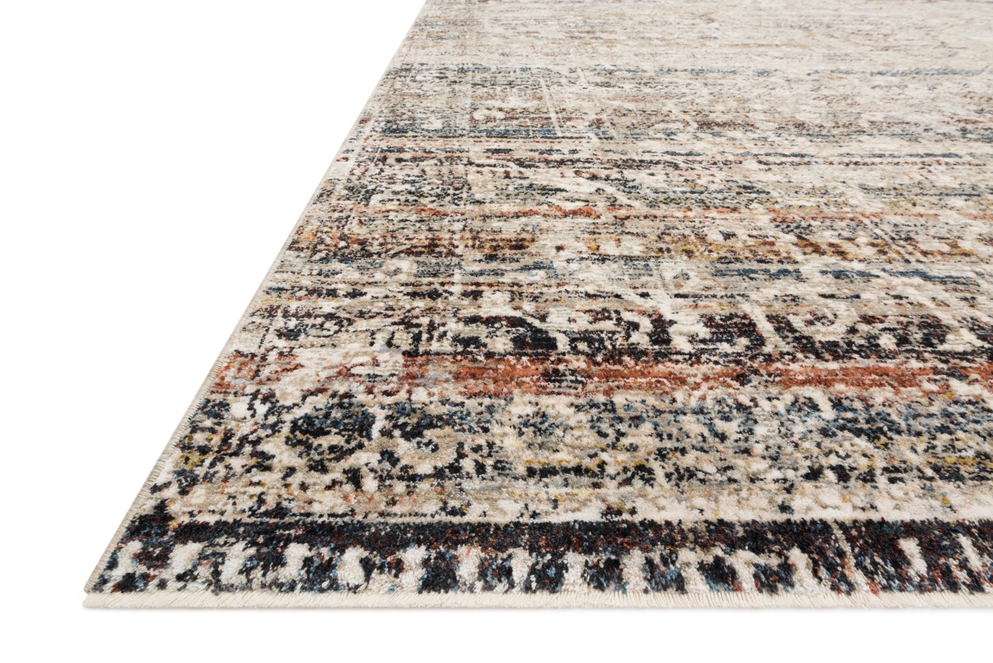Loloi Theia Taupe / Multi Area Rug White Cliff Studio Area Rug