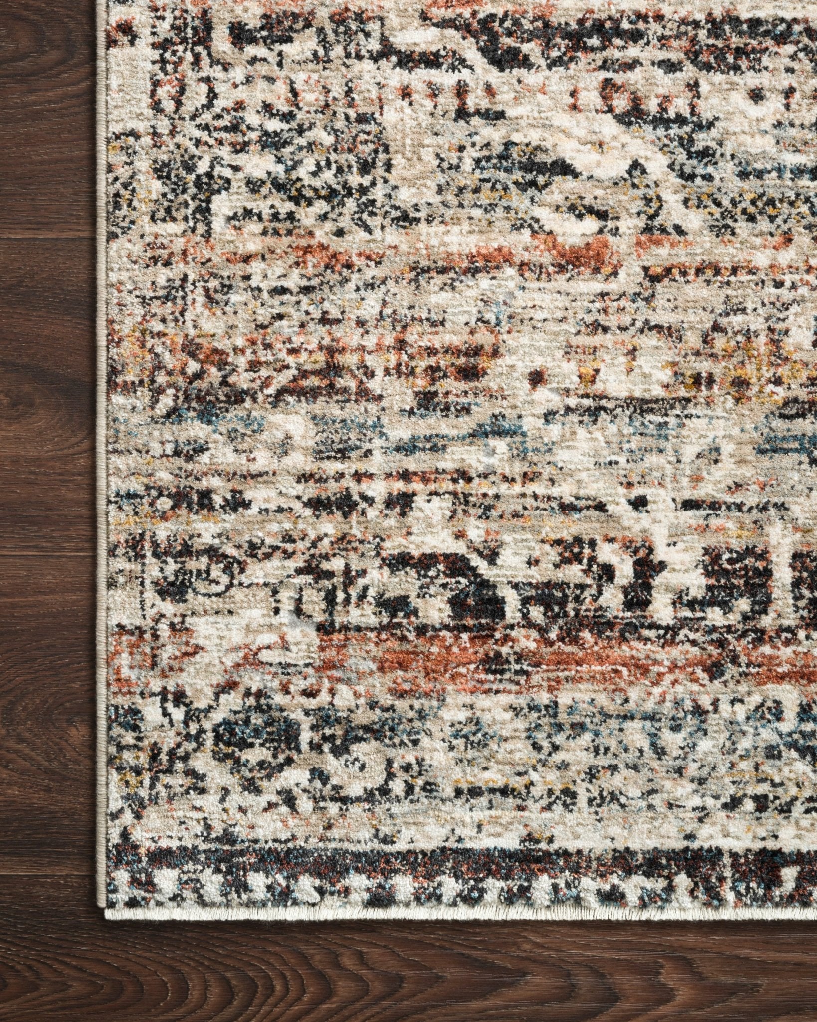 Loloi Theia Taupe / Multi Area Rug White Cliff Studio Area Rug