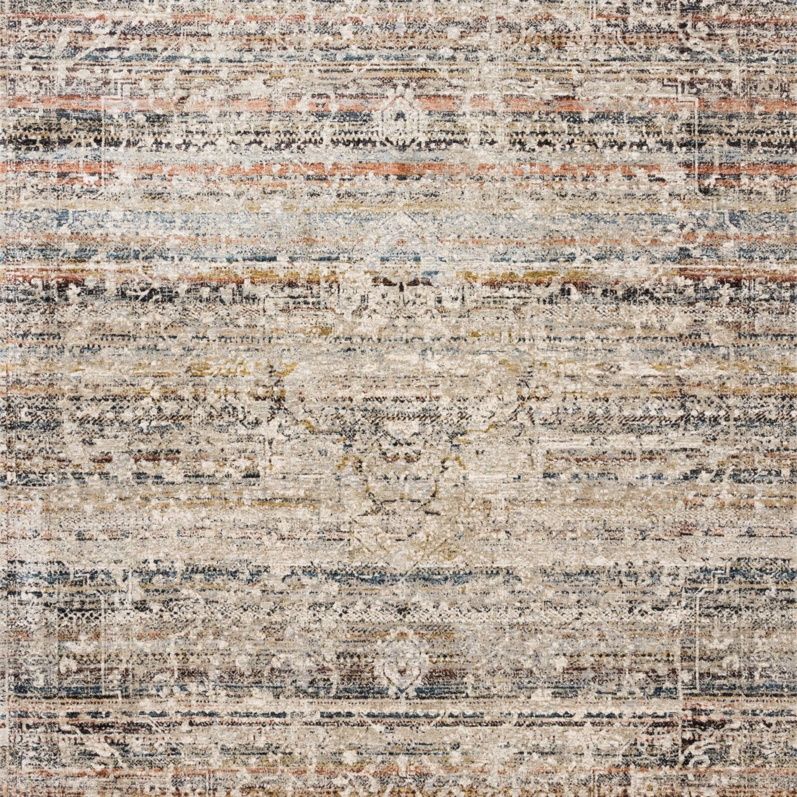 Loloi Theia Taupe / Multi Area Rug White Cliff Studio Area Rug