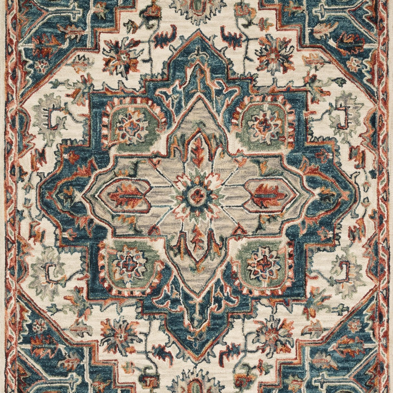 Loloi Victoria Blue / Red Sample Rug White Cliff Studio Sample Rug