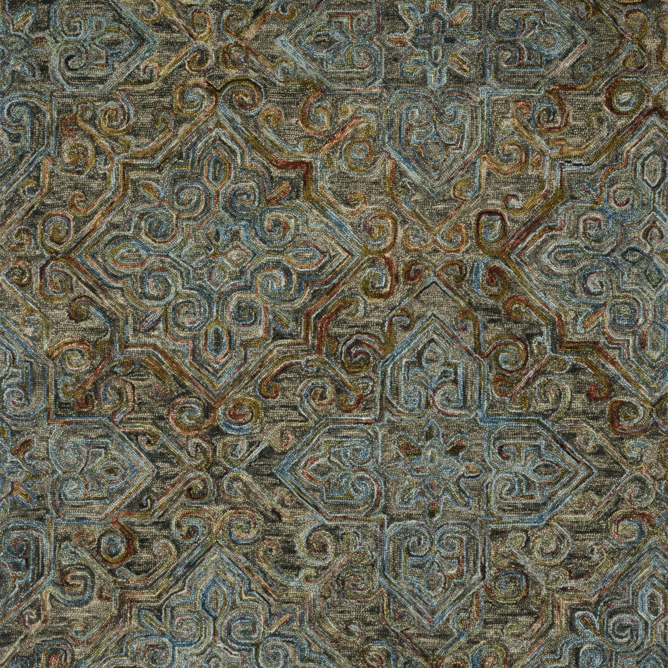 Loloi Victoria Charcoal / Multi Sample Rug White Cliff Studio Sample Rug