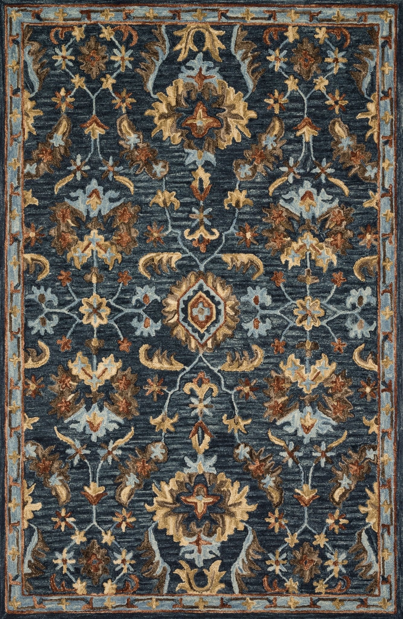 Loloi Victoria Denim / Multi Sample Rug White Cliff Studio Sample Rug