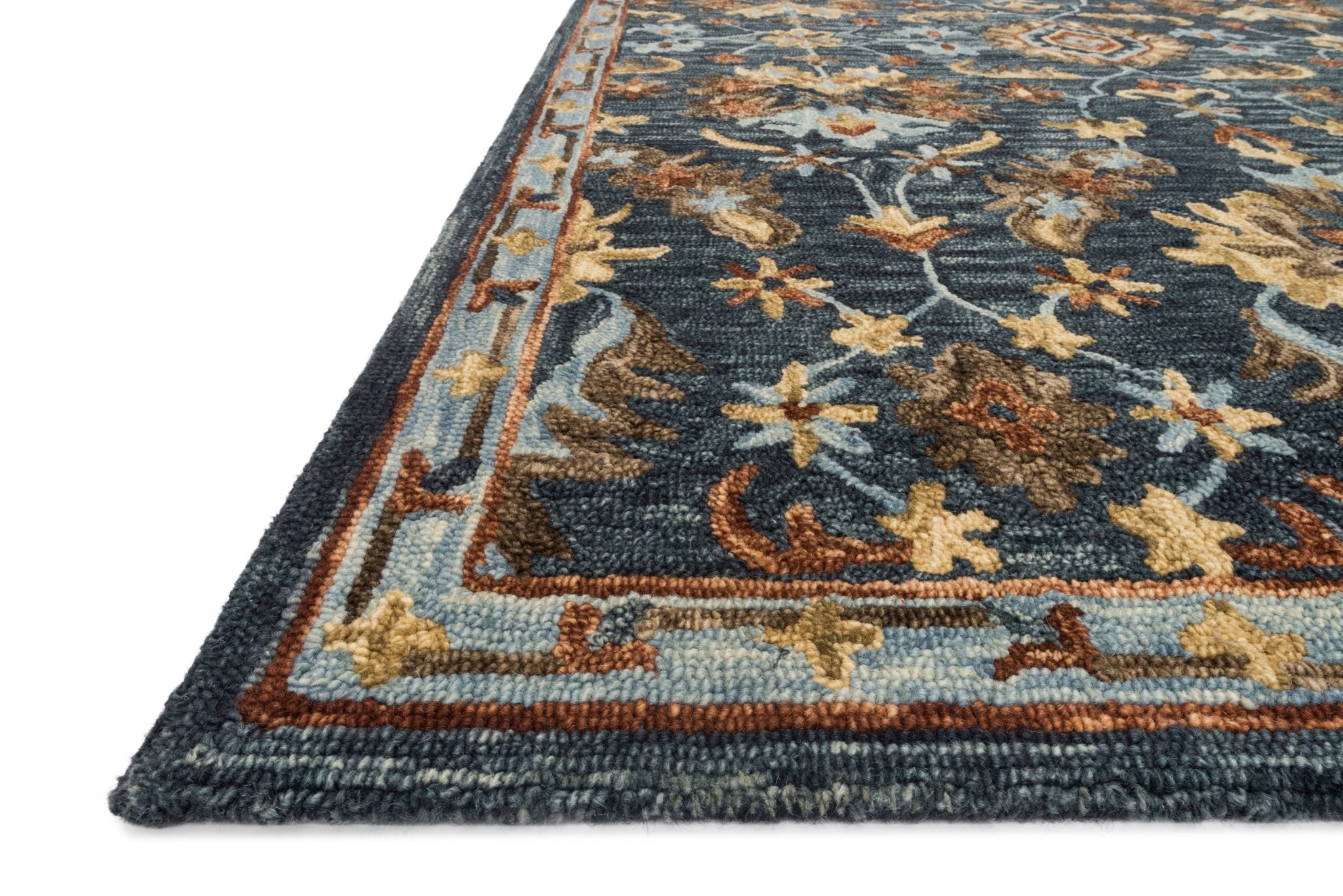 Loloi Victoria Denim / Multi Sample Rug White Cliff Studio Sample Rug