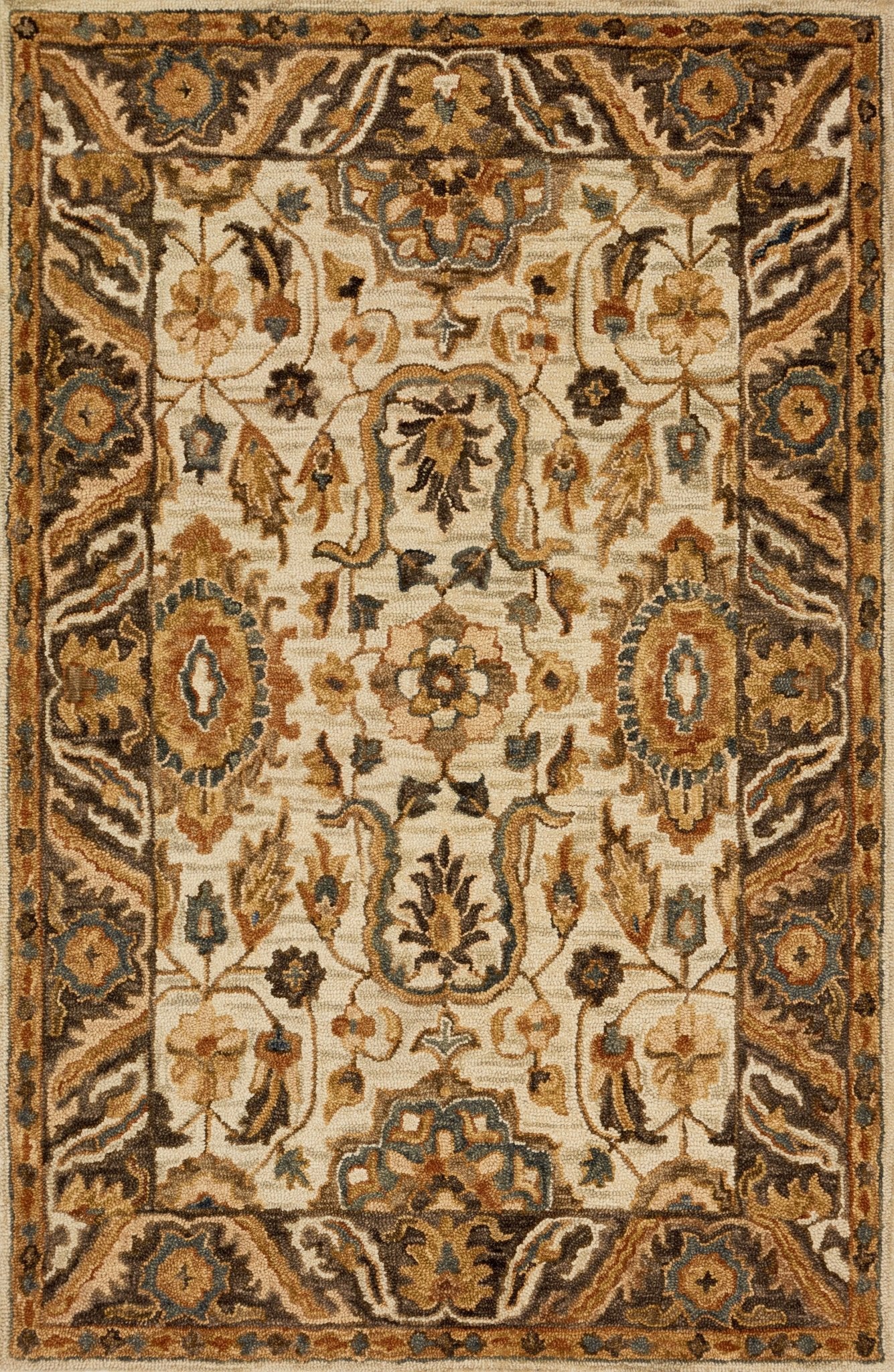 Loloi Victoria Ivory / Dk Taupe Sample Rug White Cliff Studio Sample Rug