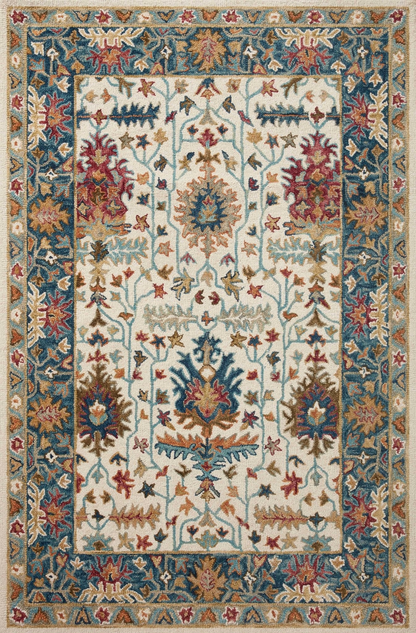 Loloi Victoria Ivory / Sky Sample Rug White Cliff Studio Sample Rug