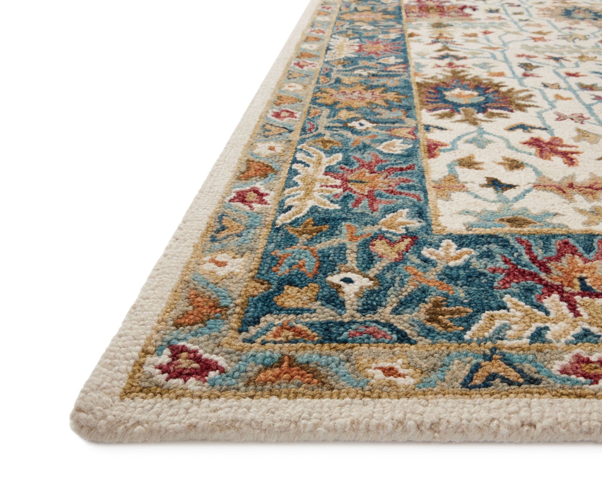 Loloi Victoria Ivory / Sky Sample Rug White Cliff Studio Sample Rug