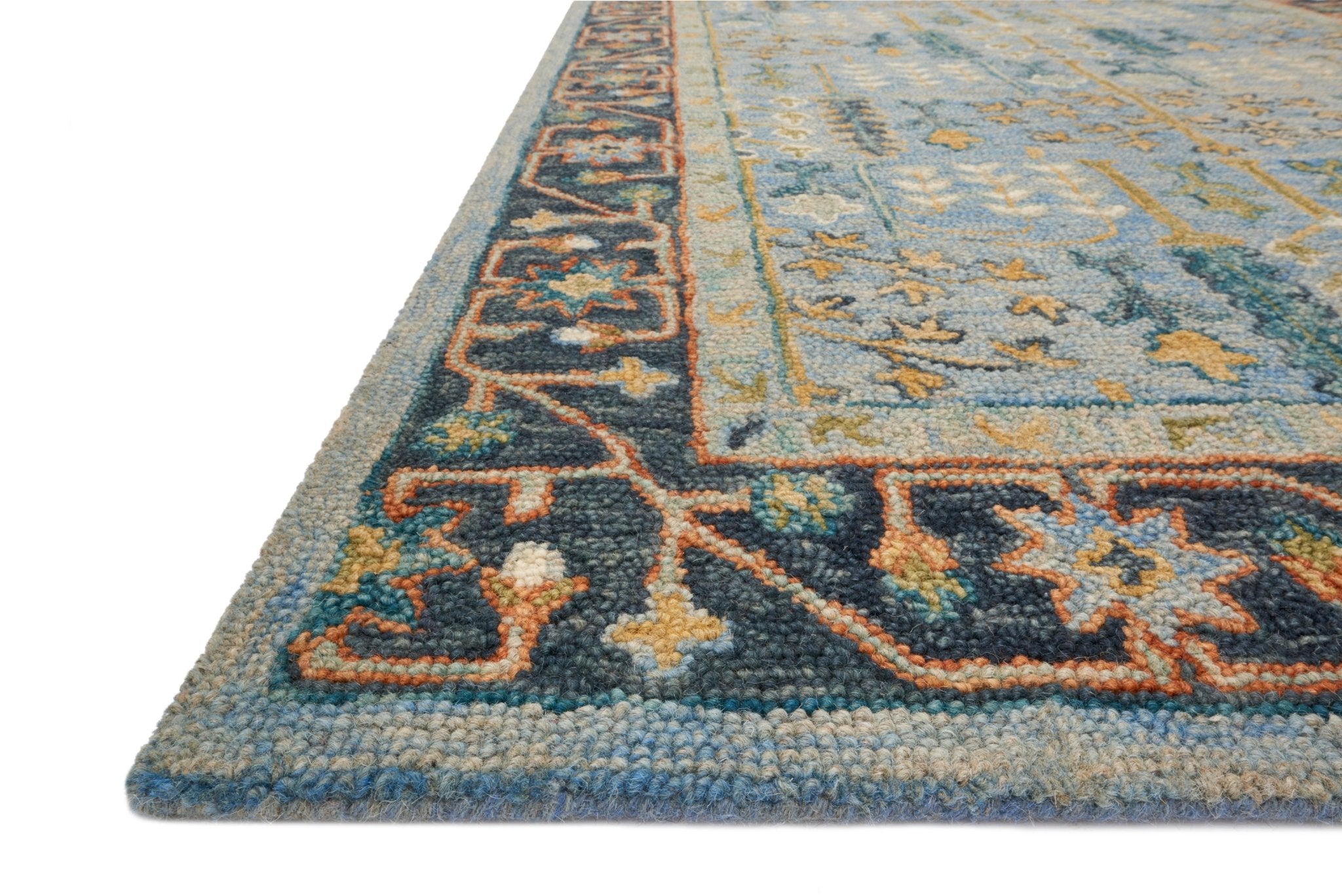 Loloi Victoria Lt Blue / Dk Blue Sample Rug White Cliff Studio Sample Rug