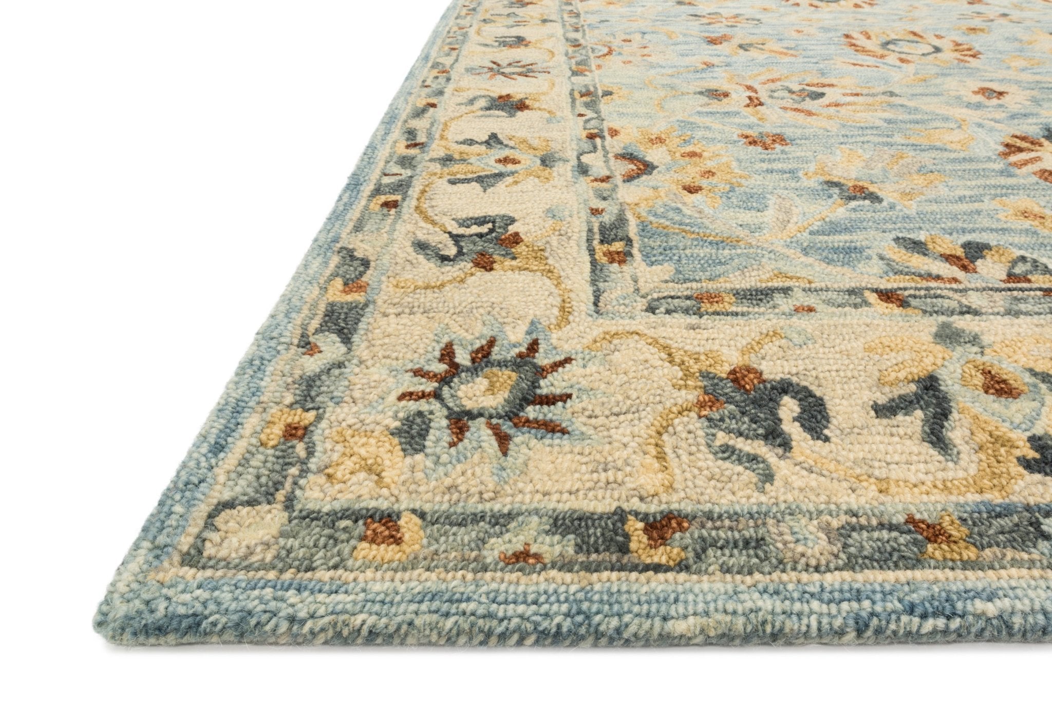 Loloi Victoria Lt. Blue / Natural Sample Rug White Cliff Studio Sample Rug
