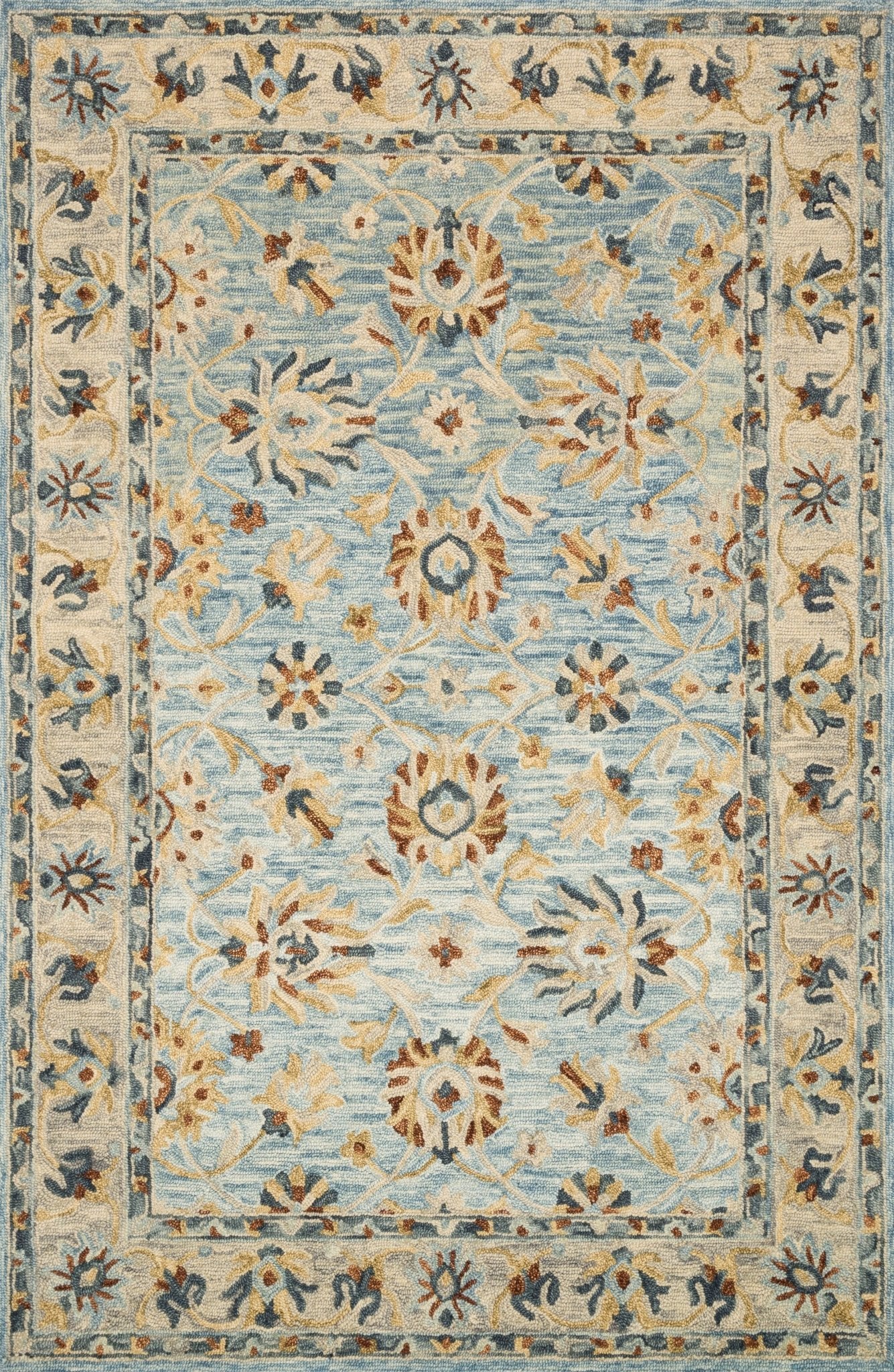 Loloi Victoria Lt. Blue / Natural Sample Rug White Cliff Studio Sample Rug