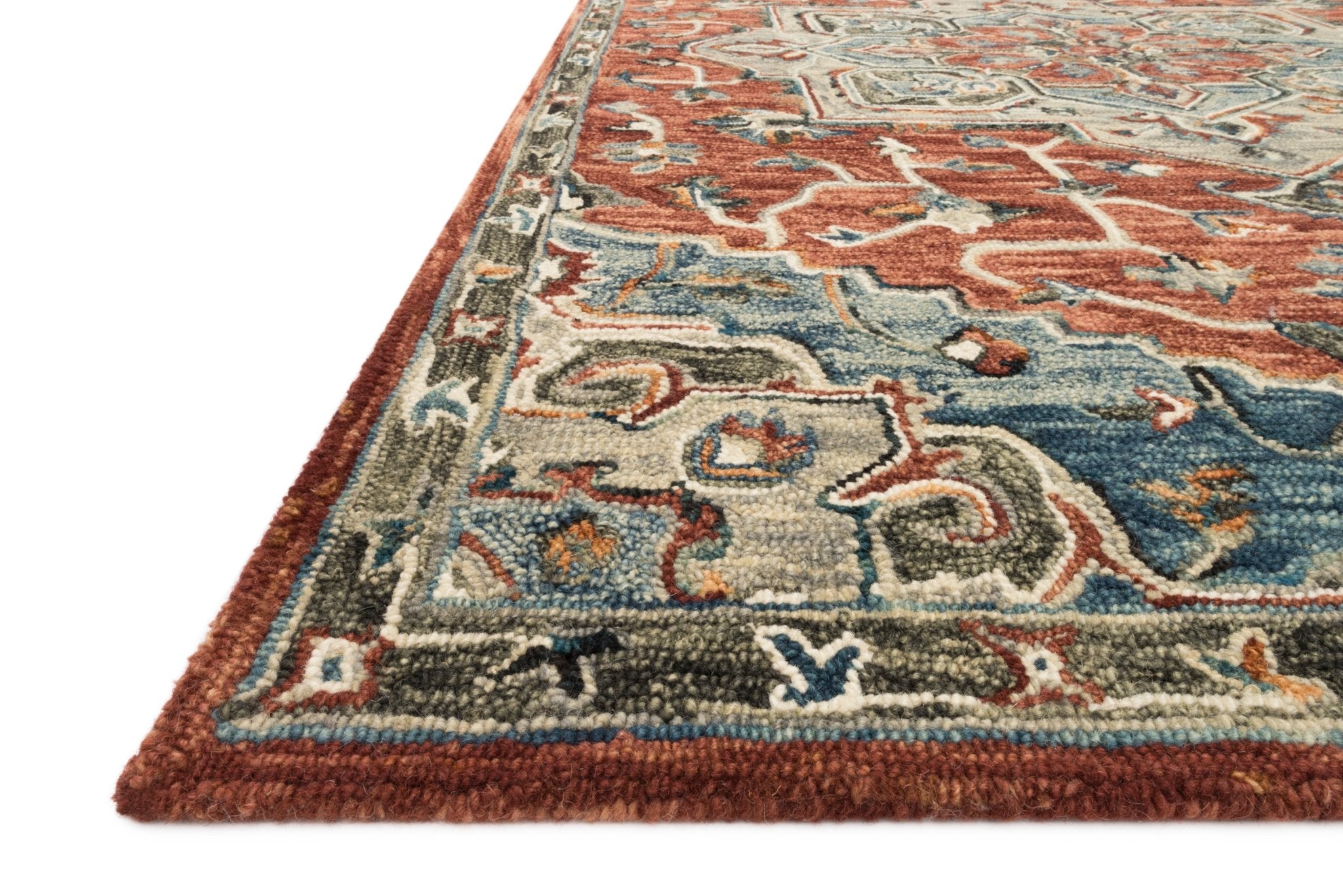Loloi Victoria Red / Multi Sample Rug White Cliff Studio Sample Rug