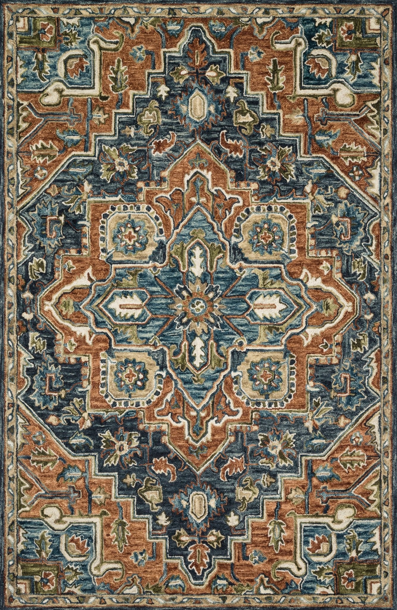 Loloi Victoria Rust / Multi Sample Rug White Cliff Studio Sample Rug