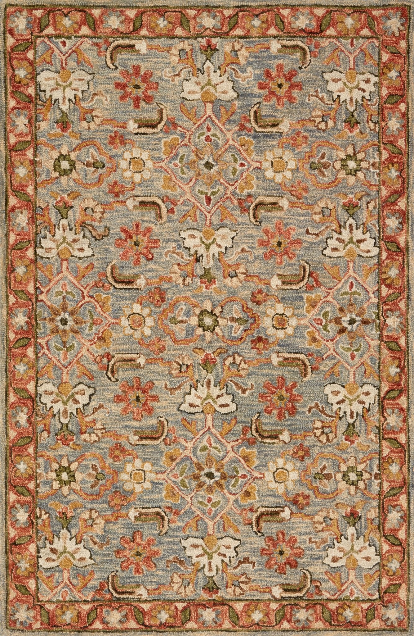 Loloi Victoria Slate / Terracotta Sample Rug White Cliff Studio Sample Rug