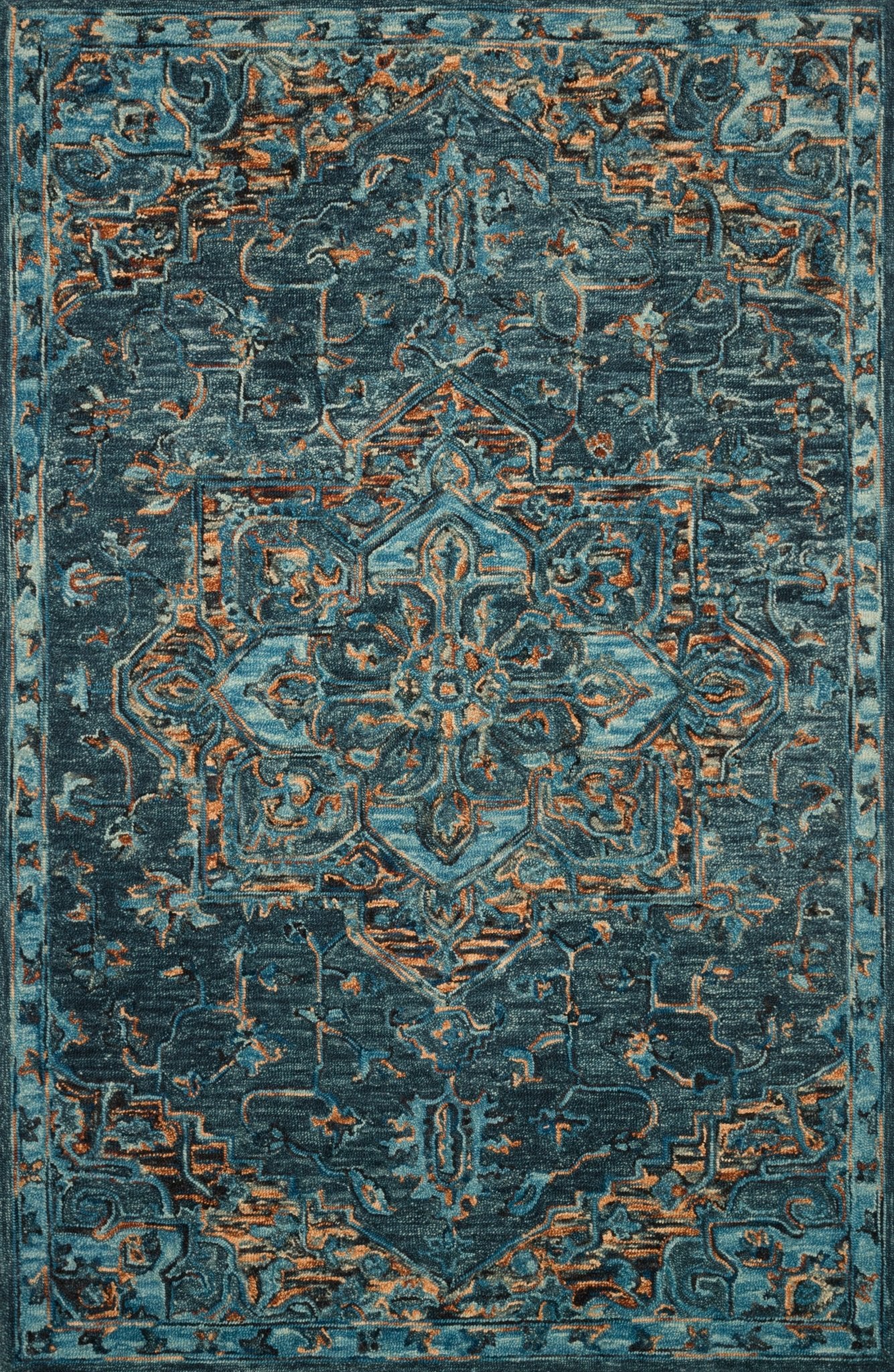 Loloi Victoria Teal / Multi Sample Rug White Cliff Studio Sample Rug