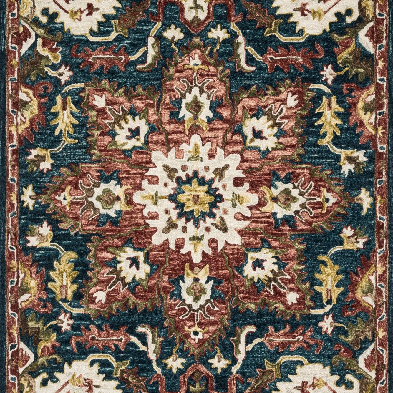 Loloi Victoria Teal / Raspberry Sample Rug White Cliff Studio Sample Rug
