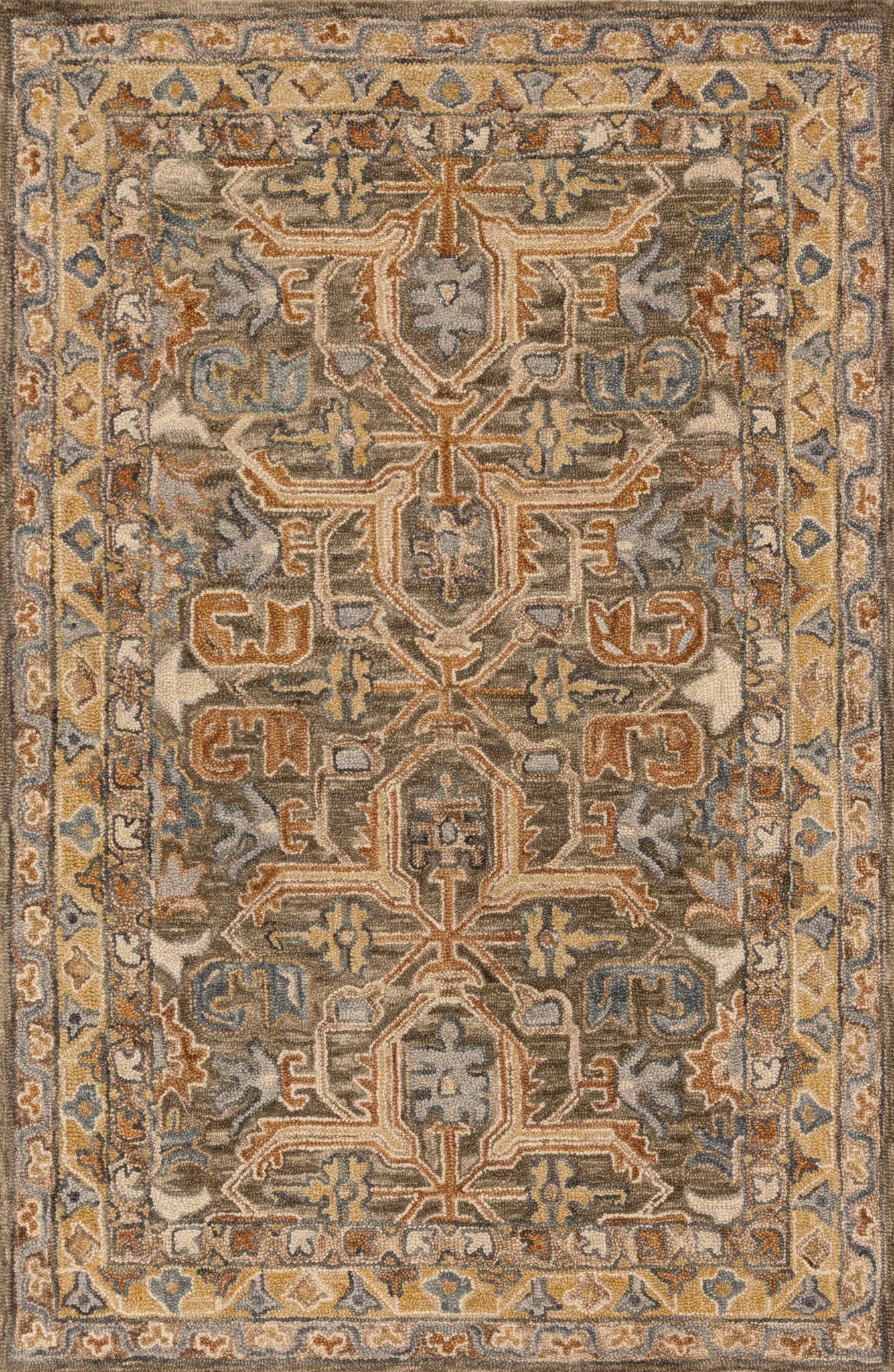 Loloi Victoria Walnut / Multi Sample Rug White Cliff Studio Sample Rug