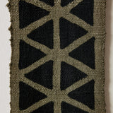Longevity Bogolan Wall Totem in Grey with Black Triangles