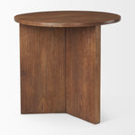 Loreo Round Tabletop with Fluted Accent Table