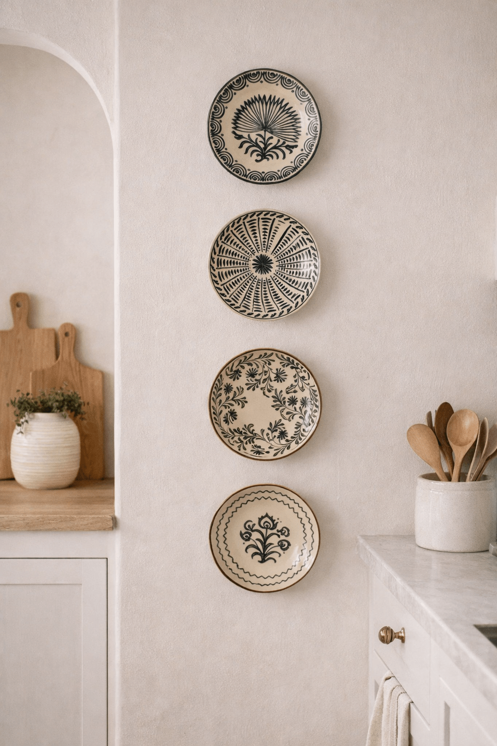 Lorna Hand Painted Plate White Cliff Studio Dining Plates