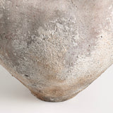 Lucero Textured Stone Vase - White Rustic Contemporary 21.6H