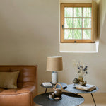 Luna coffee table - varnished Minerals - Lava linear Whisky - round White Cliff Studio COFFEE TABLE