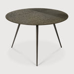 Luna coffee table - varnished Minerals - Lava linear Whisky - round White Cliff Studio COFFEE TABLE