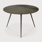 Luna coffee table - varnished Minerals - Lava linear Whisky - round White Cliff Studio COFFEE TABLE