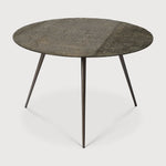 Luna coffee table - varnished Minerals - Lava linear Whisky - round White Cliff Studio COFFEE TABLE