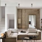 Luna coffee table - varnished Minerals - Lava Whisky - round White Cliff Studio COFFEE TABLE