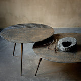 Luna coffee table - varnished Minerals - Lava Whisky - round White Cliff Studio COFFEE TABLE