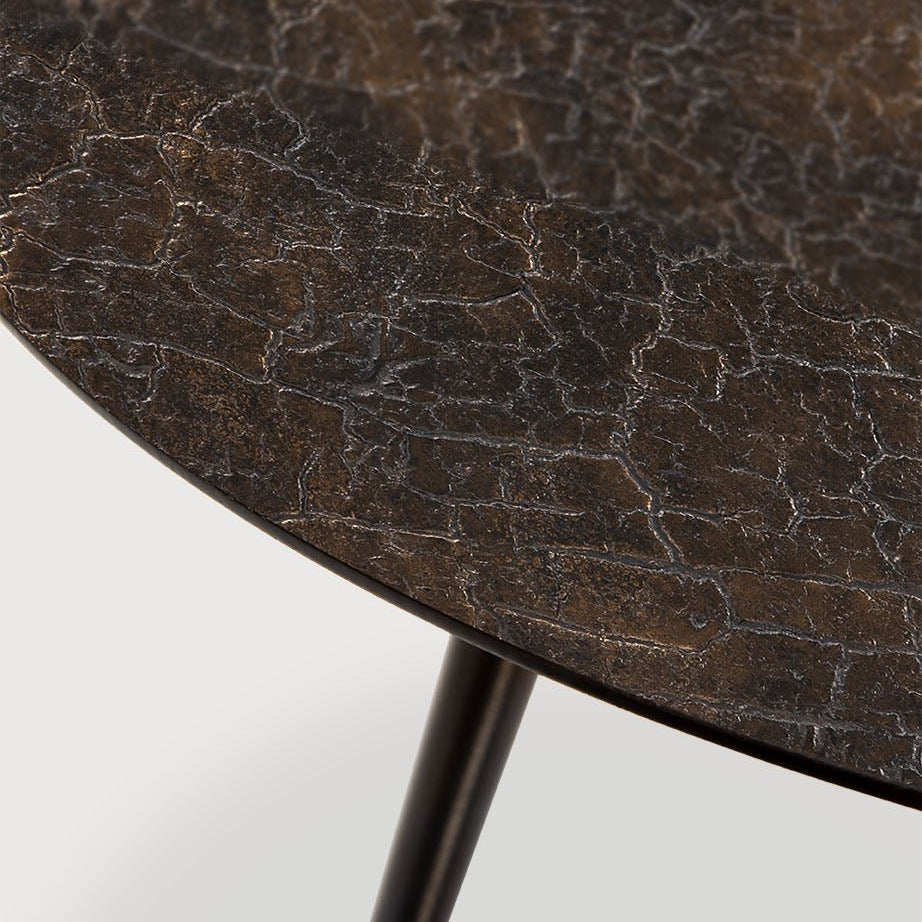 Luna coffee table - varnished Minerals - Lava Whisky - round White Cliff Studio COFFEE TABLE