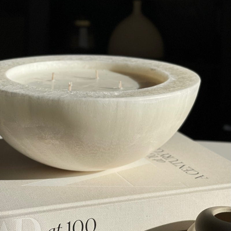 Luxurious Coconut Wax Crystal Candle - White Tea Ginger Scent