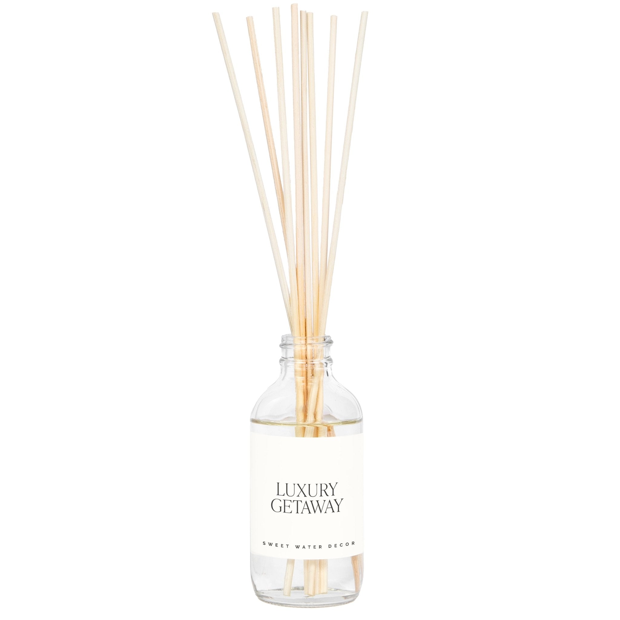 Luxury Getaway Clear Reed Diffuser White Cliff Studio Reed Diffusers