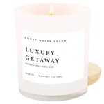 Luxury Getaway Soy Candle - White Jar - 11 oz White Cliff Studio Candles and Candle Accessories