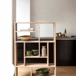 M rack - oak - small White Cliff Studio Wall Shelf