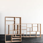 M rack - oak - small White Cliff Studio Wall Shelf