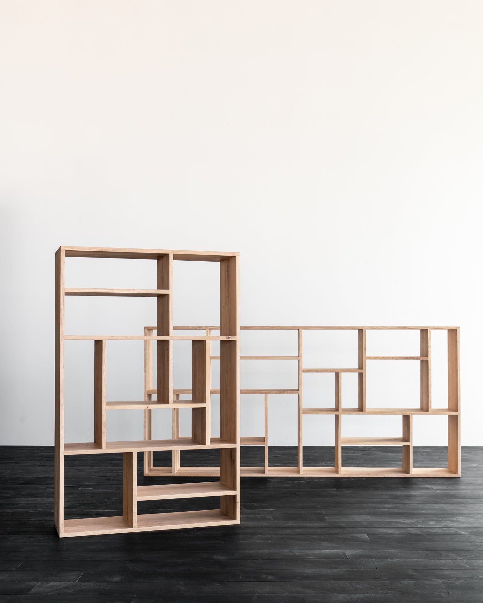 M rack - oak - small White Cliff Studio Wall Shelf