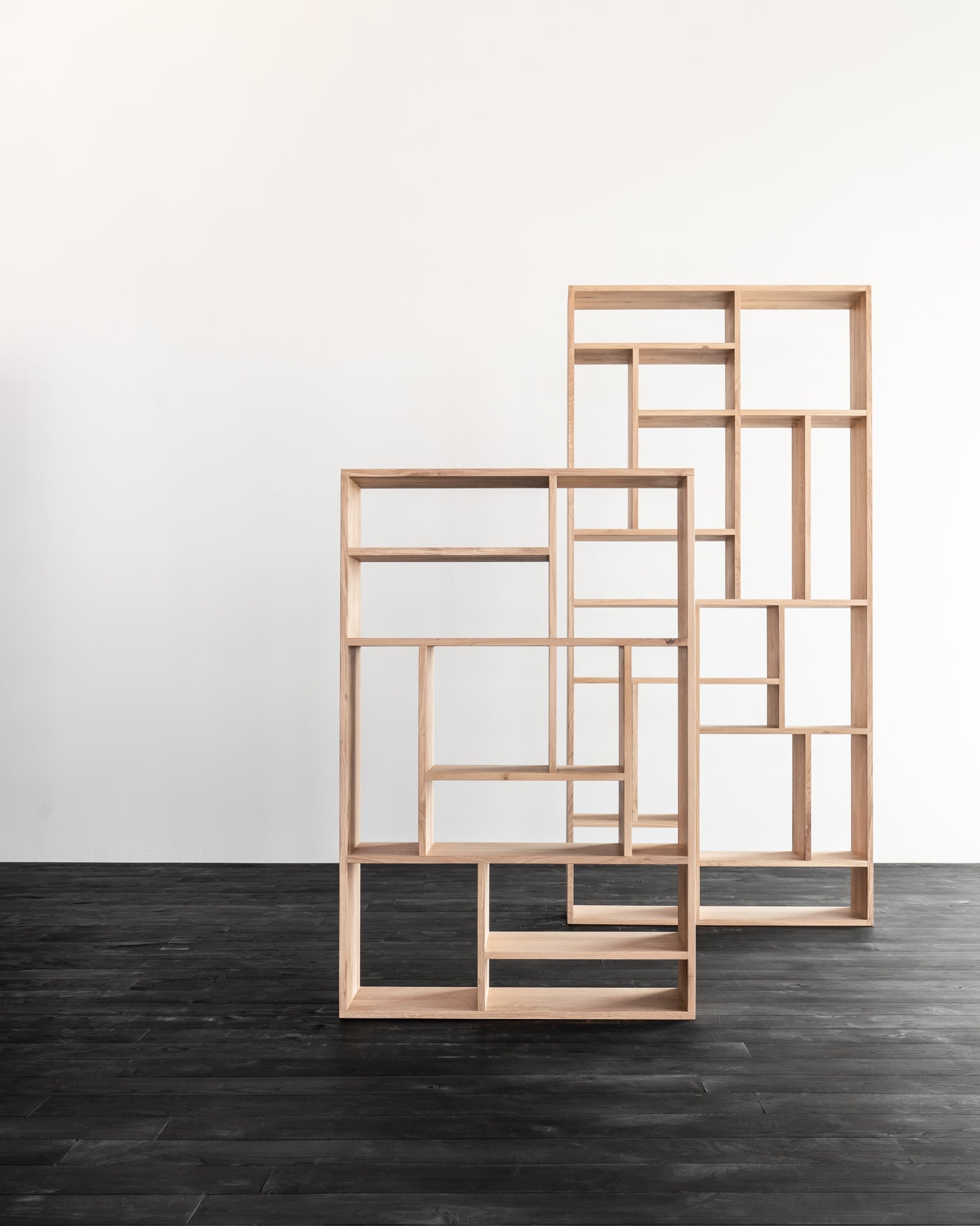 M rack - oak - small White Cliff Studio Wall Shelf