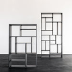 M rack - varnished oak - black White Cliff Studio Wall Shelf