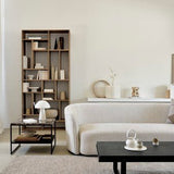 M rack - varnished oak - black White Cliff Studio Wall Shelf