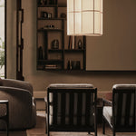 M rack - varnished oak - black White Cliff Studio Wall Shelf