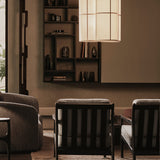 M rack - varnished oak - black White Cliff Studio Wall Shelf