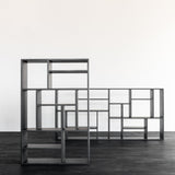 M rack - varnished oak - black White Cliff Studio Wall Shelf