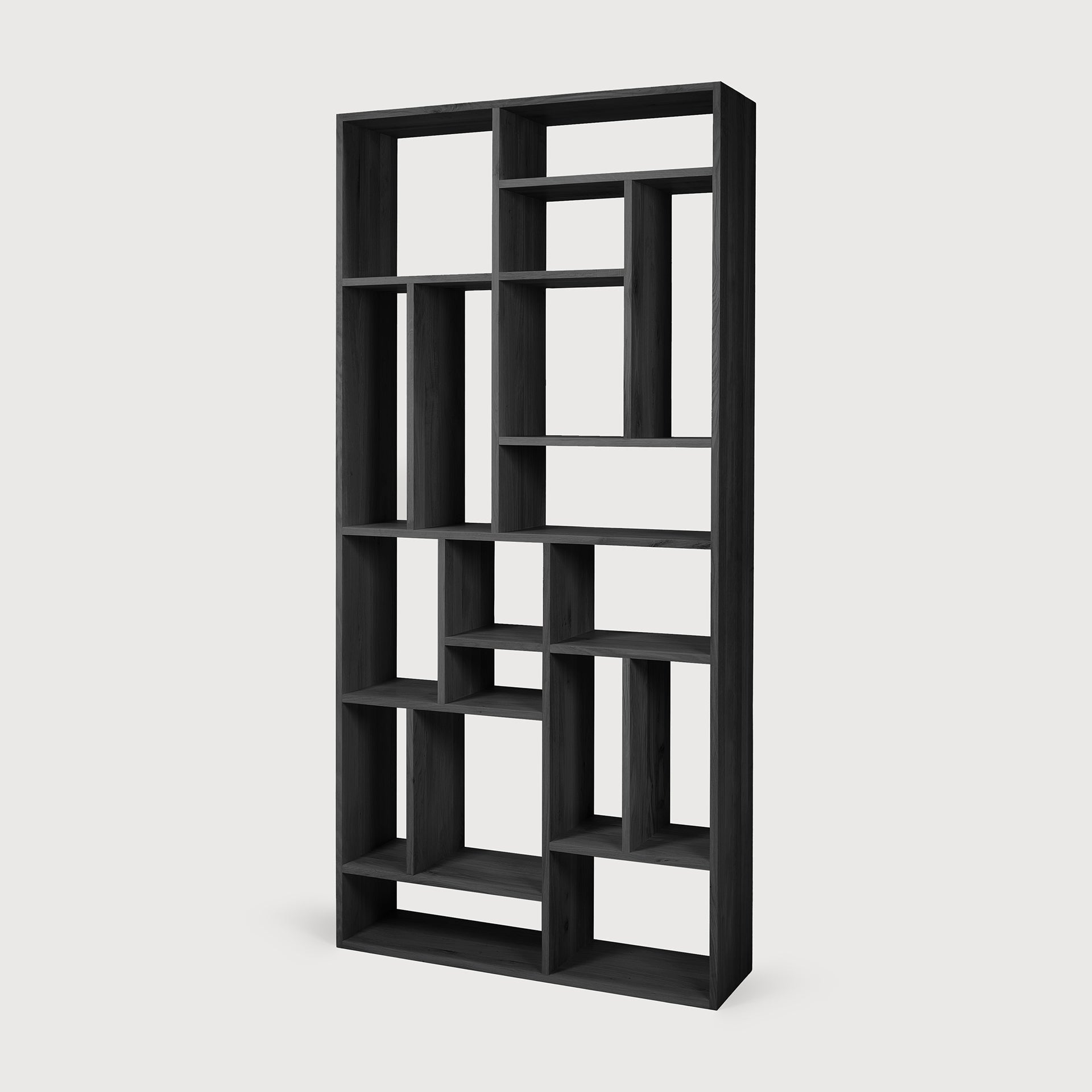 M rack - varnished oak - black White Cliff Studio Wall Shelf
