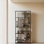 M rack - varnished oak - black White Cliff Studio Wall Shelf