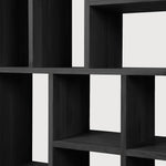 M rack - varnished oak - black White Cliff Studio Wall Shelf