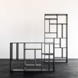 M rack - varnished oak - black White Cliff Studio Wall Shelf