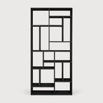 M rack - varnished oak - black White Cliff Studio Wall Shelf