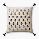 Magnolia Home by Joanna Gaines x Loloi Addison Beige / Navy Pillow White Cliff Studio Throw Pillows