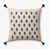 Magnolia Home by Joanna Gaines x Loloi Addison Beige / Navy Pillow White Cliff Studio Throw Pillows