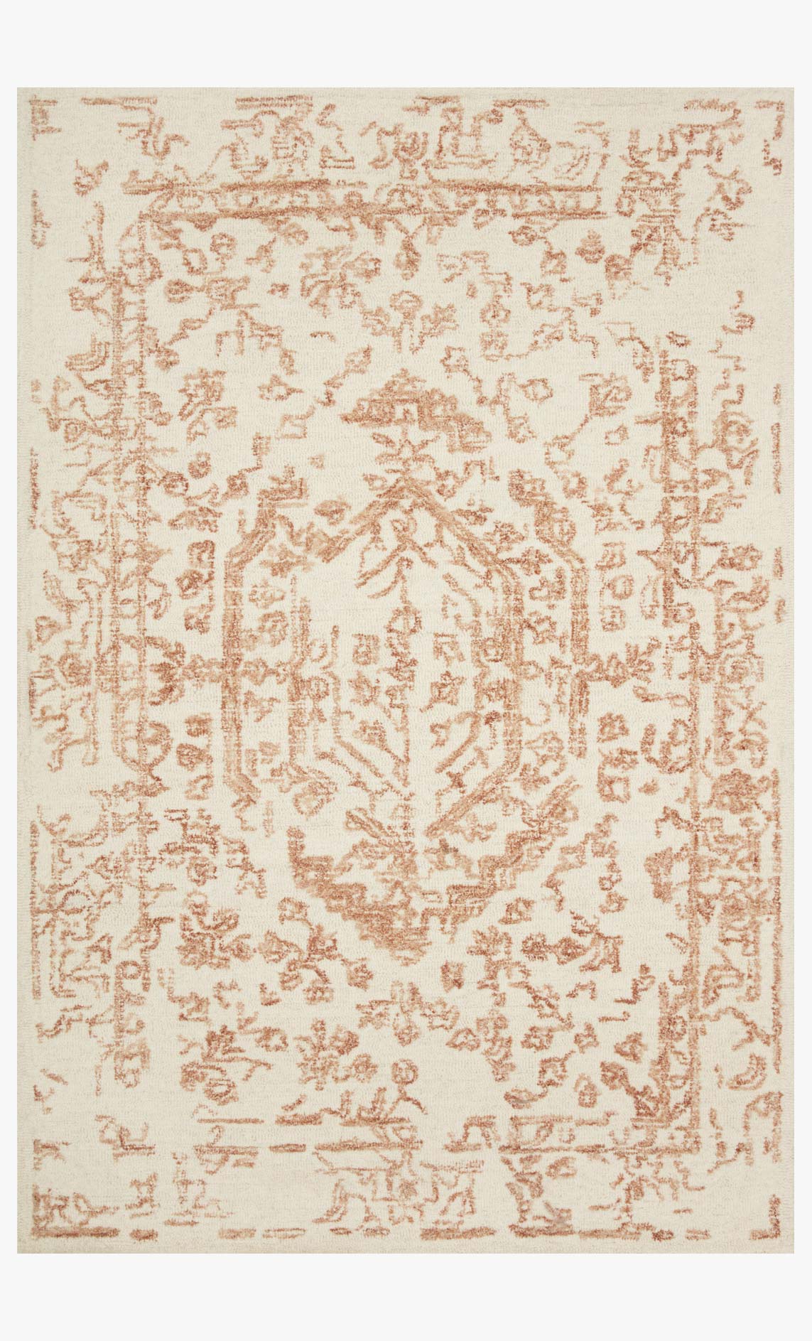 Magnolia Home by Joanna Gaines x Loloi Annie White / Rust Rug White Cliff Studio Area Rugs